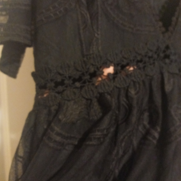 Lace Maxi Dress, Black XL - Picture 6 of 9